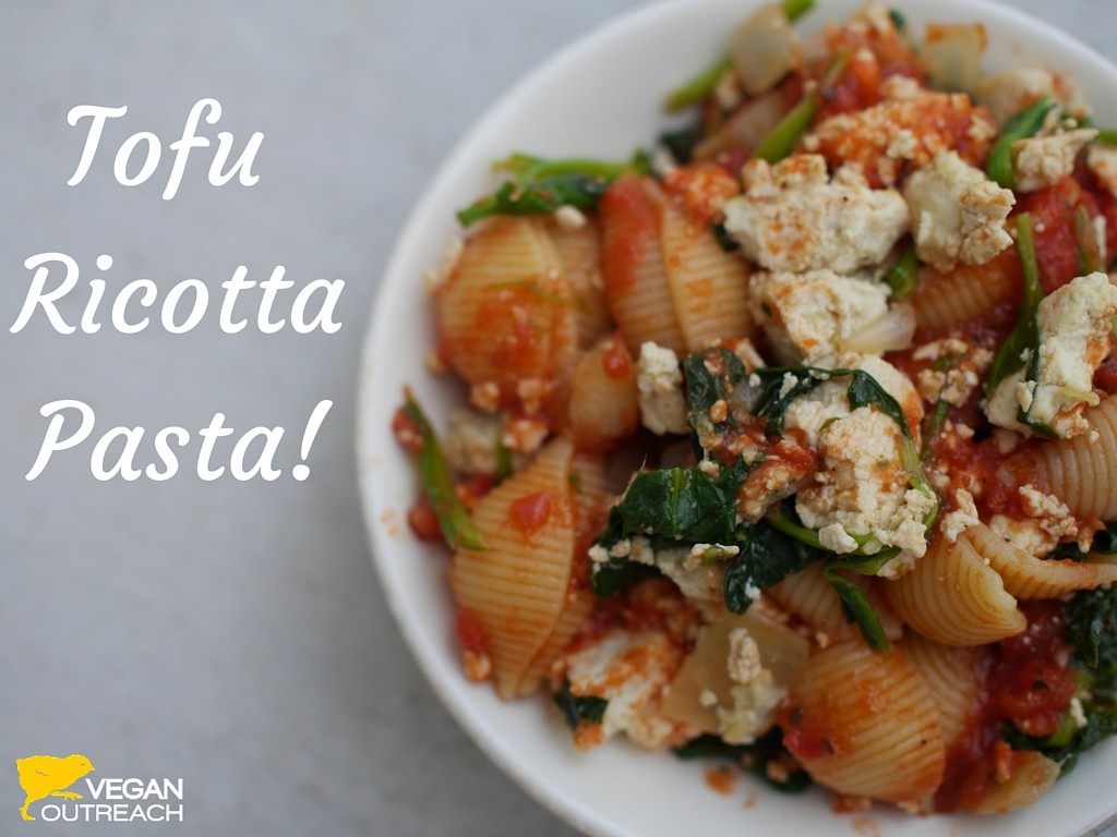 Tofu Ricotta Pasta recipe from Vegan Outreach!