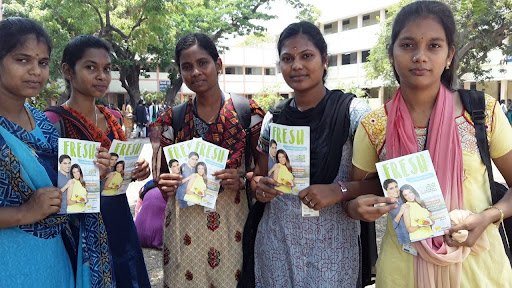 Leafleting to students at a local college