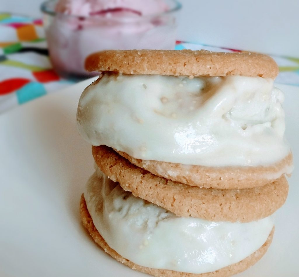 Cake Batter Ice Cream Sandwiches