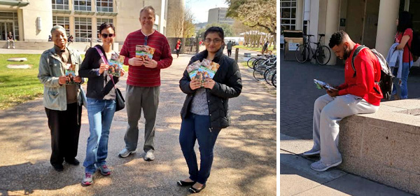 Alma Williams, Lori Stultz, Michael Battey, Ayesha Mohiuddin, and reader at UH