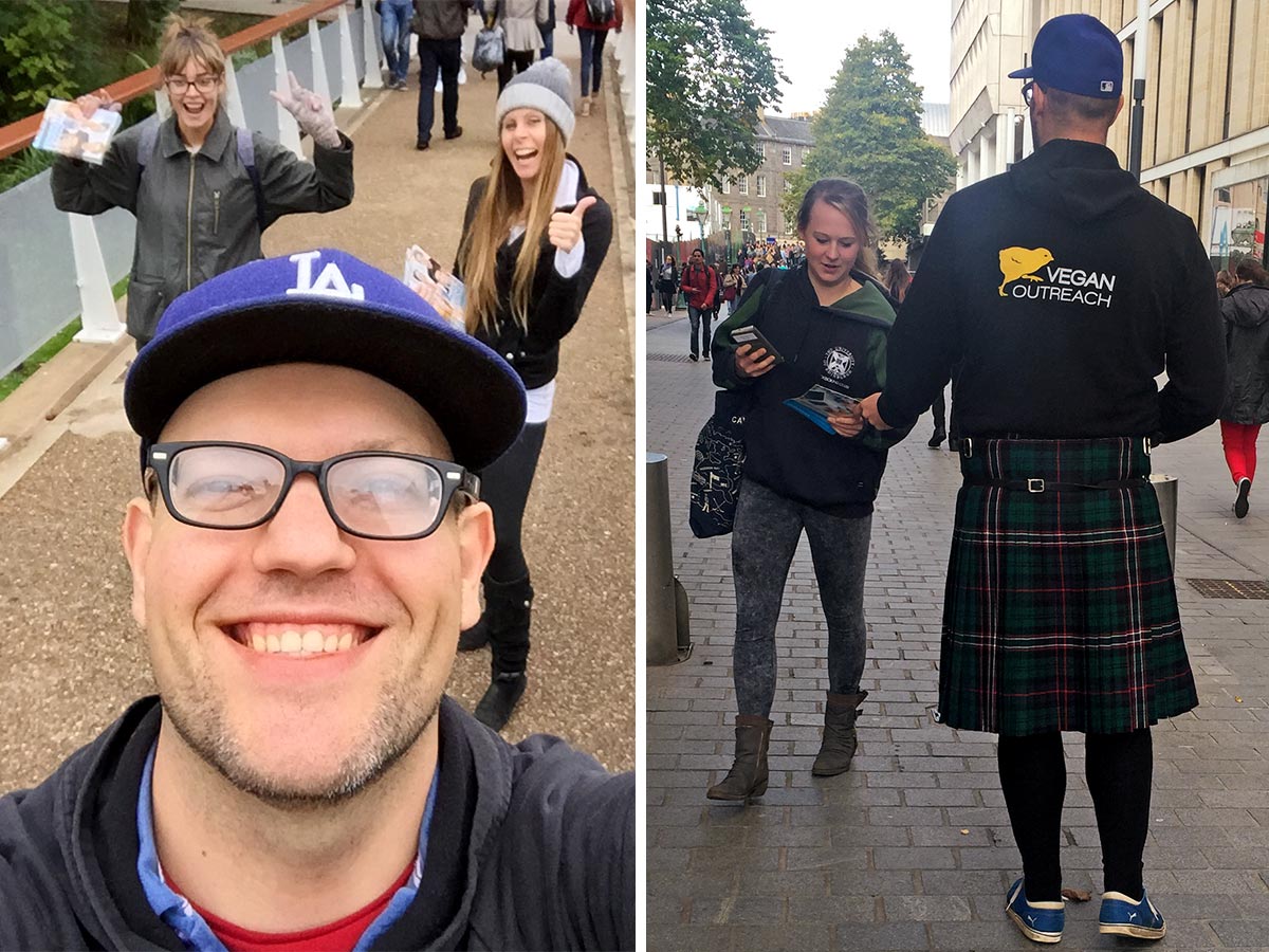 Vic with Eve and Kimberly at Warwick, and Vic at Edinburgh