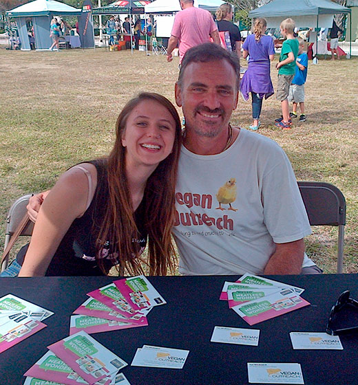 Juliette Martin and Yuri Mitzkewich at Tampa Bay Veg Fest