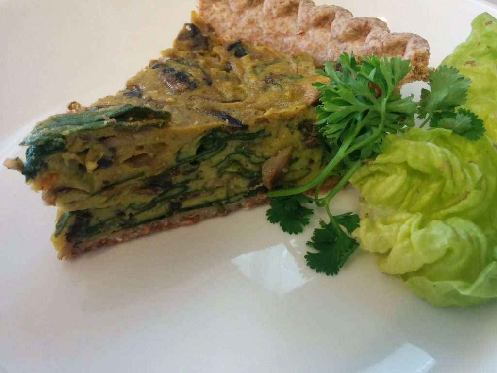 No Tofu Mushroom Quiche