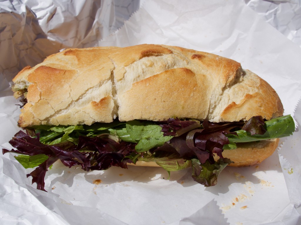 Pesto Sub (partially eaten due to hunger)